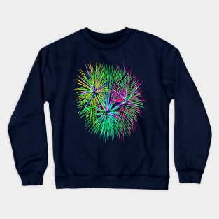 Light Up The Night Sky Colorful Fireworks Celebrations 3 Crewneck Sweatshirt